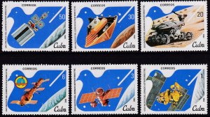 Sc# 2501 / 2506 Cuba 1982 2nd UN Congress on Space complete set  MNH CV: $4.50