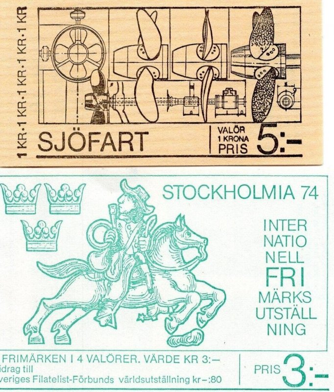 SWEDEN 1974 COMPLETE YEAR SET OF 90 STAMPS, 5 SHEETS & 2 BOOKLETS MNH