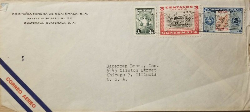 A) 1948, GUATEMALA, COVER SHIPPED TO CHICAGO ILLINOIS-UNITED STATES, AIRMAIL, WO