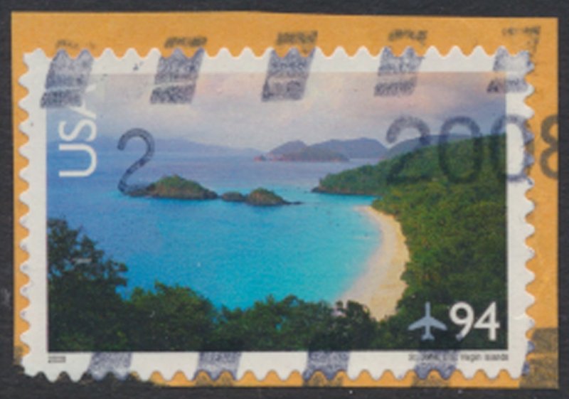 USA Sc# C145  Used SA on piece  St John's  Virgin Islands see details / scan