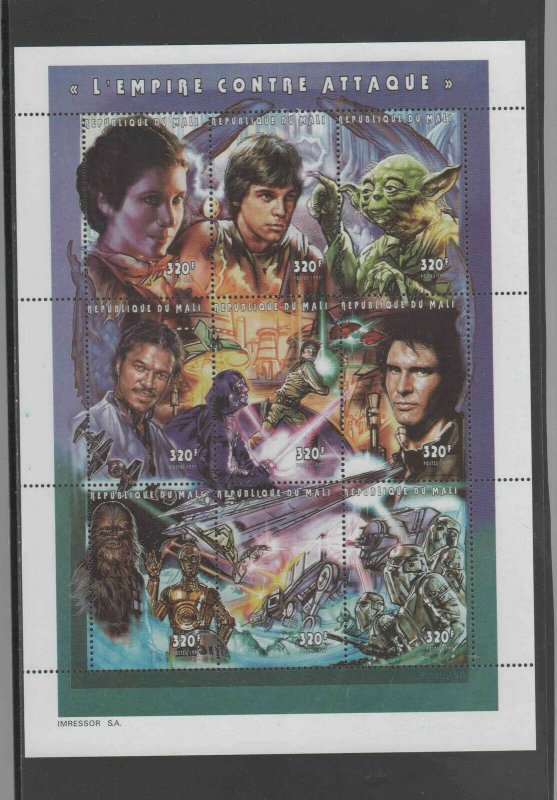 MALI #933  1997  STAR WARS    MINT  VF NH  O.G  SHEEET 9