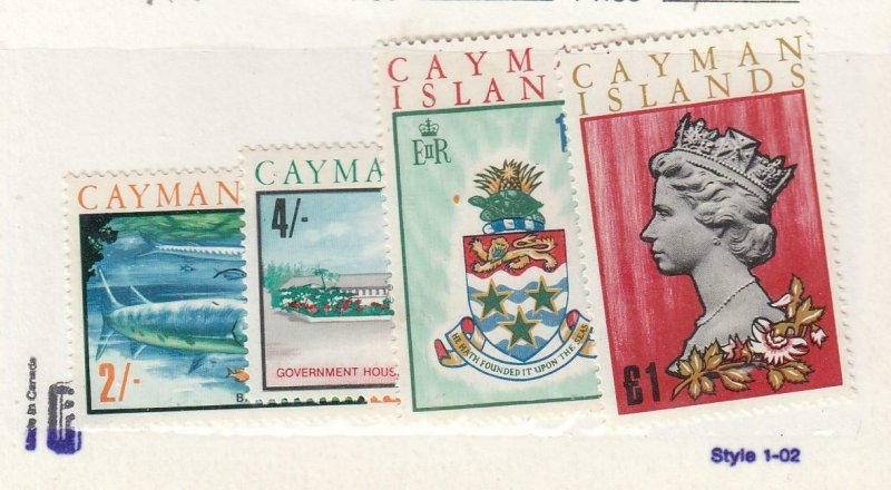 CAYMAN ISLANDS (MK6654) # 221-224  VF-MNH  VARsh,£1  1969 LANDMARK DESIGNS