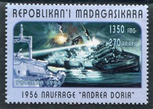 Madagascar 1998 SHIP SINKING OF THE ANDREA DORIA Stamp Perforated Mint (NH)
