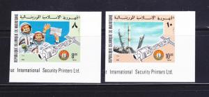 Mauritania 339-340 Imperf Set MNH Space (A)