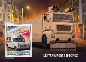 Central Africa - 2023 Special Transport - Stamp Souvenir Sheet - CA230425b