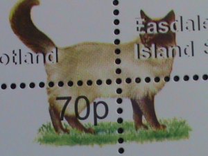 EASDALE-SCOTLAND STAMP -COLORFUL WORLD LOVELY CATS LARGE MNH FULL SHEET  VF