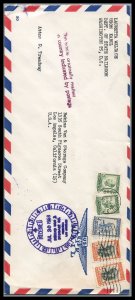 ABRO Stamps American Embassy 1957 Cover Kabul to los Angeles California