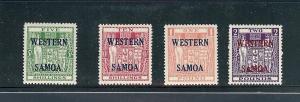 Samoa, 216-19, Overprinted Singles, **Hinged**