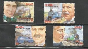 ST. VINCENT BEQUIA - Railways - Perf 4v Set - Mint Never Hinged