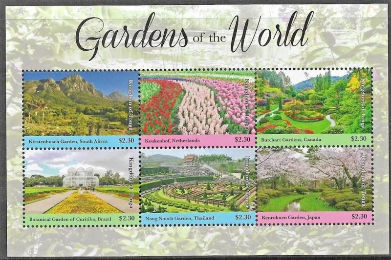 2019 Tonga 2246-2251/B126 Gardens of the World 17,00 €