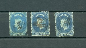 CEYLON  SCOTT #25,29 & 46  USED --SCOTT VALUE $ 28.50