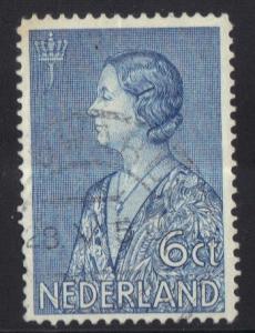 Netherlands  #B71  used  1934  crisis Queen Wilhelmina 6c