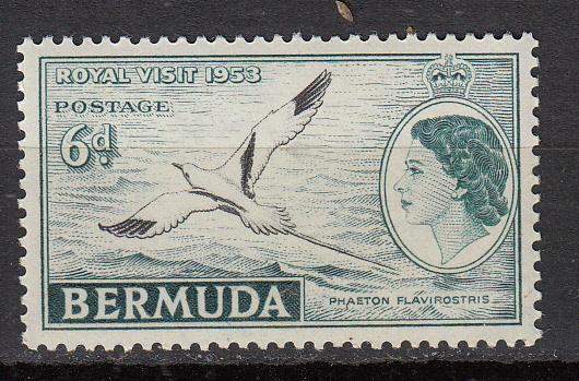 Bermuda - 1953 QEII 6p Bird Sc# 152 - MNH (8895)