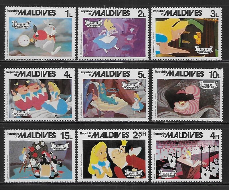 Maldive Islands 887-896 Disney Alice in Wonderland MNH c.v. $11.50