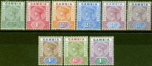 Gambia 1898-1902 Extended Set of 9 SG37-44 V.F & Fresh Mtd Mint CV £230+