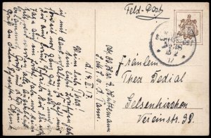 Germany 1917 WWI Navy SMS Von der Tann MSP38 Feldpost Cover Lighthouse Ma G82972