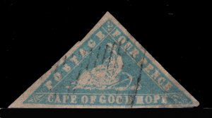 MOMEN: CAPE OF GOOD HOPE SG # 14 WOOD-BLOCK USED SOUND £2,750 LOT #68768*