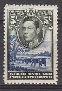 BECHUANALAND 1938 KGVI CATTLE 5/- 