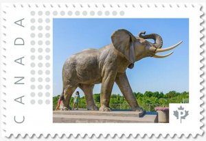 ST. THOMAS JUMBO ELEPHANT Personalized Postage stamp MNH Canada 2018 [p18-05sn6]