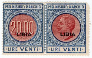 (I.B) Italy (Libya) Revenue : Pesi, Misure e Marchio 20L (Weights & Measures)