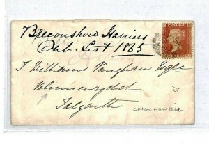 GB Cover WALES *Crickhowell* Velinnewydd 1865 {samwells-covers} CS336 