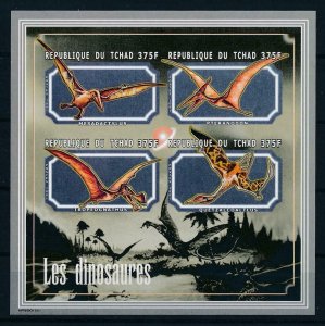 [107131] Tchad 2001 Prehistoric animals flying dinosaurs Imperf. Sheet MNH