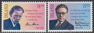 Iceland 654-5 MNH - Stephen Steinarr