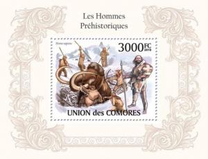 COMORES 2010 SHEET PREHISTORIC MEN ANIMALS MAMMOTHS cm10105b