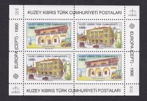 Cyprus  Turkish   #269a-270a  MNH    1990  sheet Europa  post offices