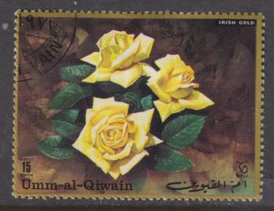 UAE Umm Al Qiwain Unlisted Irish Gold Rose Bouquet 1971