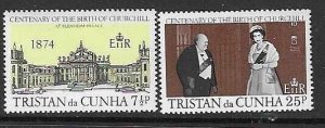 TRISTAN DA CUNHA SG193/4 1974 CHURCHILL MNH