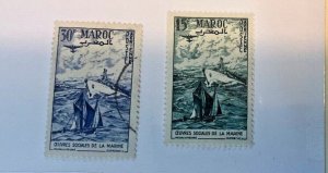 French Morocco Scott C51-52 