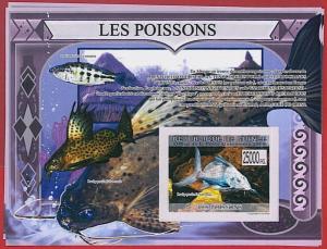 FRENCH GUINEA - ERROR, 2009 IMPERF SHEET: FISH, Marine life, Flora & Fauna