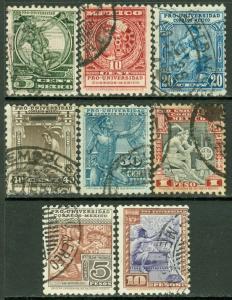 EDW1949SELL : MEXICO 1934 Scott #698-703, 705-06 Very Fine, Used. Catalog $3,479