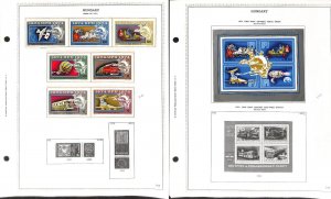 Hungary Stamp Collection on 30 Minkus Specialty Pages, 1974-1976 Mint Sets