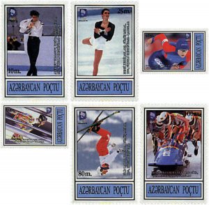83691 MNH AZERBAIYAN 1995 17 JUEGOS OLIMPICOS INVIERNO LILLEHAMMER 1994 - MED...