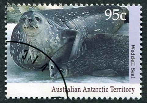 ANTARCTIC WILDLIFE SERIES I 1992 - 95c WEDDELL SEAL CTO/FULL GUM