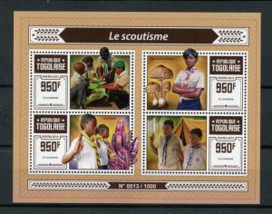 Togo 2015 MNH Scouting 4v M/S Scouts Scoutisme Plants Mushroom Amethyst Stamps