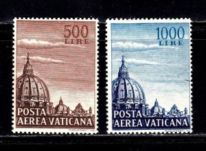 Vatican stamps #C22 & 23, MVVLH OG, SCV $47.50 