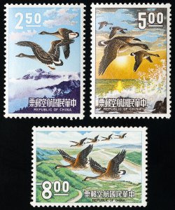 Rep. of CHINA -TAIWAN SC#C78-C80 Airmail Stamps - GEESE (1969) MNH