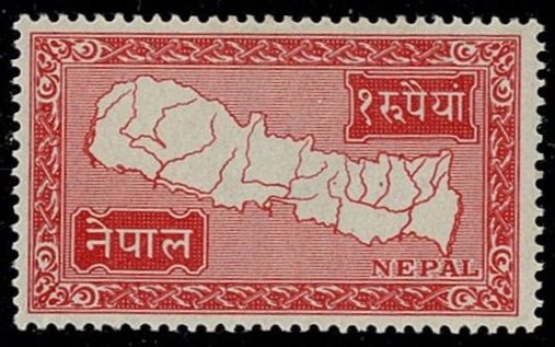 Nepal #82 MNH map