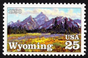 US 2444 MNH VF 25 Cent Wyoming Statehood 1890'