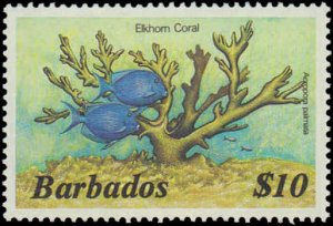 Barbados #640-659 Complete Set(16), 1985, Marine Life, Never Hinged
