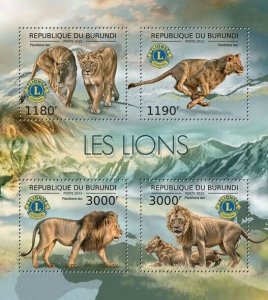 BURUNDI 2012 - Lions M/S. Official issues.