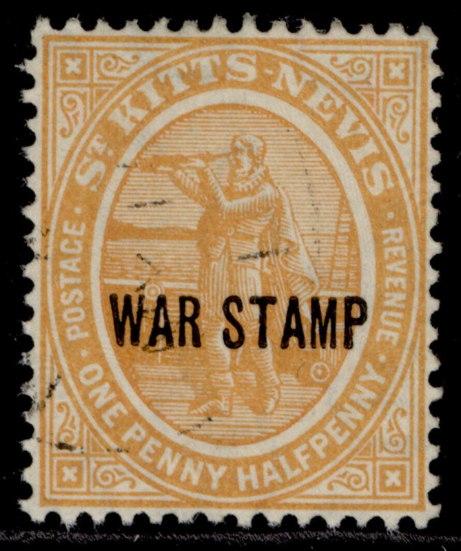 ST KITTS-NEVIS GV SG23, 1½d orange, FINE USED. 