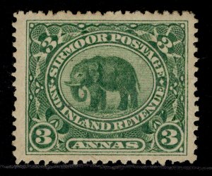 INDIAN STATES - Sirmoor QV SG26, 3a yellow-green, M MINT. Cat £45. 