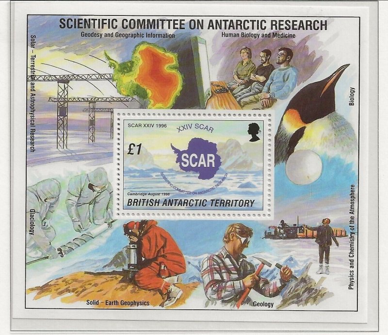 BRITISH ANTARCTIC TERRITORY (BAT) Sc 235-39 MNH SET of 1996 - SCIENCE