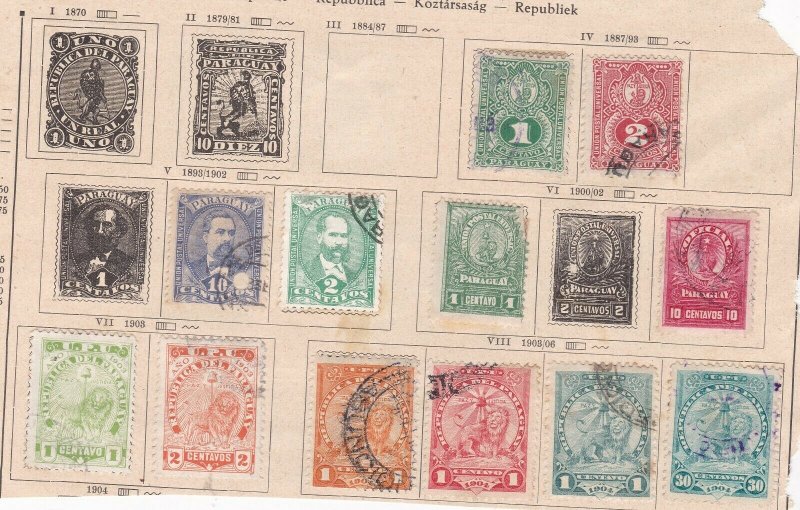 PARAGUAY  ^^^^1887-1906   mint & used  CLASSICS on page cv@dcc541para