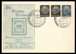 Germany 1937 National Stamp Show Private Postal Card Cover Advertising Ev G99219