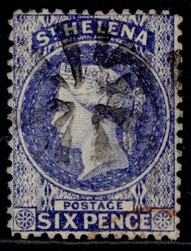 ST. HELENA QV SG16, 6d dull blue, FINE USED. Cat £120. 